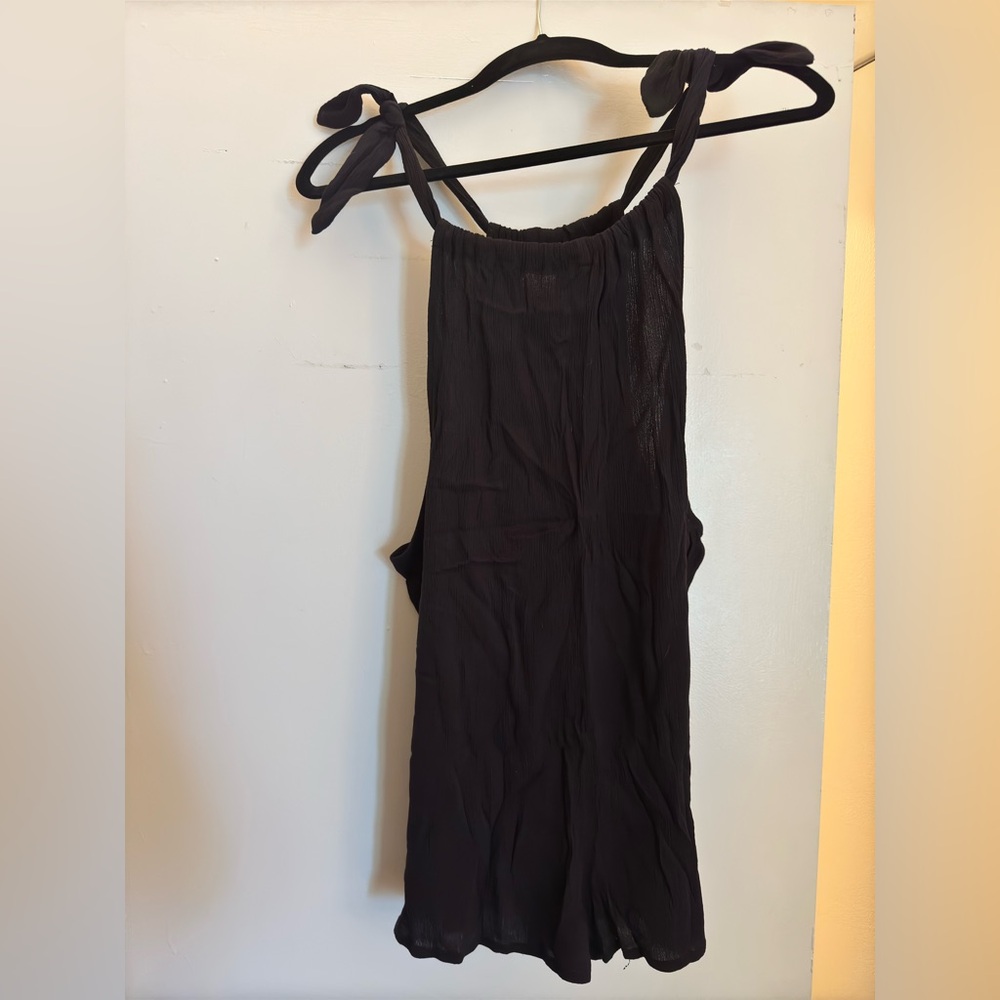 Women’s Xhilaration Black Beach Romper Coverup